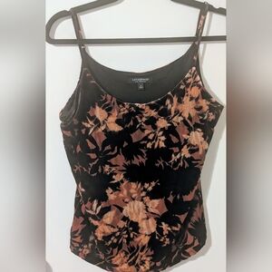 Liverpool Women's Black and Brown Velvet Camisole Medium